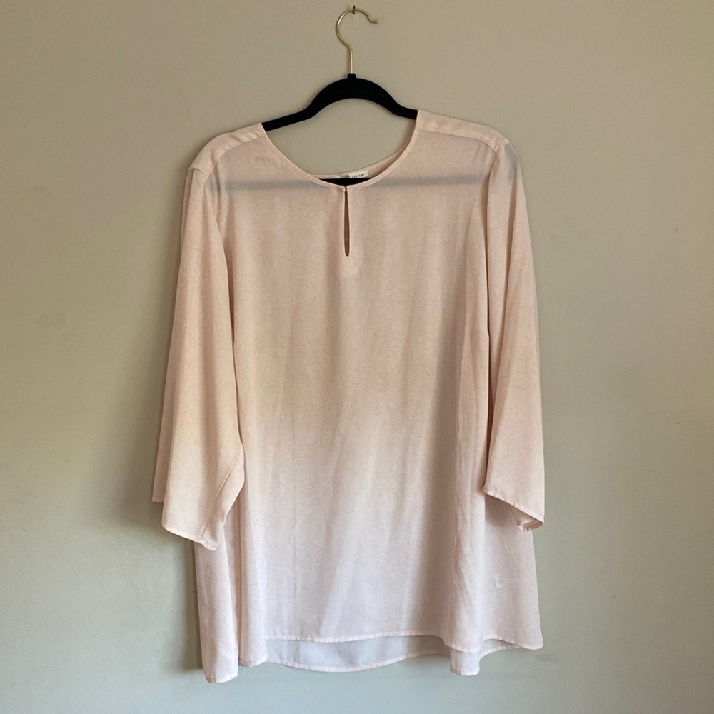 Violet & Claire 2X Light Pink Blouse